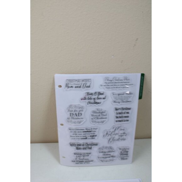 Christmas Polymer Stamp Set Mother Father Sister Brother Grandparents 93599 - Picture 6 of 6